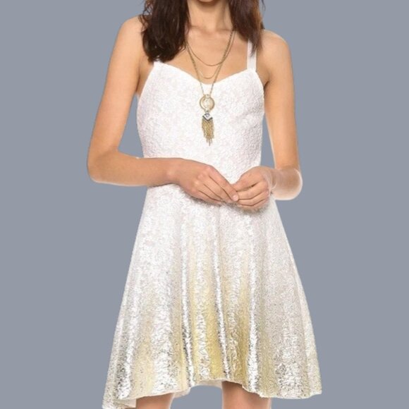 FREE PEOPLE OMBRE FOIL LACE DRESS - Picture 2 of 9